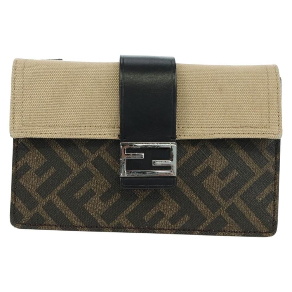 Fendi Zucca Bucket Slim Shoulder Bag Black